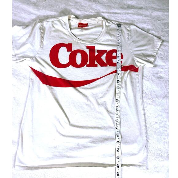 Coke Logo White Coca-Cola Graphic Tee Small - Picture 4 of 5